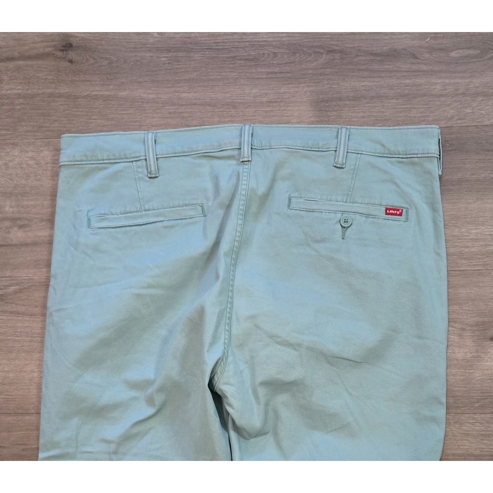 Levis XX Chino Pants Men 38X32 Mint Green Standard Taper Casual Red Tab Stretch - Picture 4 of 14